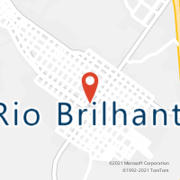 Mapa com localização da Agência AC RIO BRILHANTE