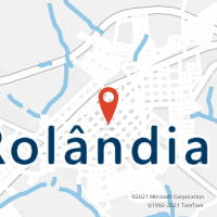 Mapa com localização da Agência AC ROLANDIA