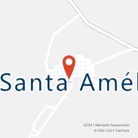 Mapa com localização da Agência AC SANTA AMELIA