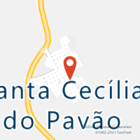 Mapa com localização da Agência AC SANTA CECILIA DO PAVAO