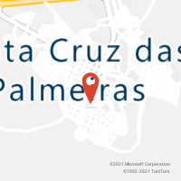 Mapa com localização da Agência AC SANTA CRUZ DAS PALMEIRAS