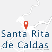 Mapa com localização da Agência AC SANTA RITA DE CALDAS