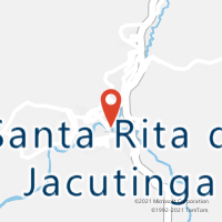Mapa com localização da Agência AC SANTA RITA DE JACUTINGA