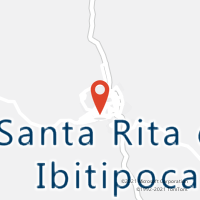 Mapa com localização da Agência AC SANTA RITA DO IBITIPOCA