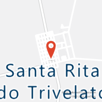 Mapa com localização da Agência AC SANTA RITA DO TRIVELATO