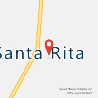 Mapa com localização da Agência AC SANTA RITA