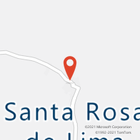 Mapa com localização da Agência AC SANTA ROSA DE LIMA