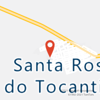 Mapa com localização da Agência AC SANTA ROSA DO TOCANTINS