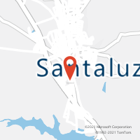 Mapa com localização da Agência AC SANTALUZ