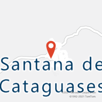 Mapa com localização da Agência AC SANTANA DE CATAGUASES