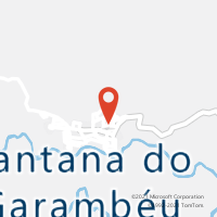 Mapa com localização da Agência AC SANTANA DO GARAMBEU