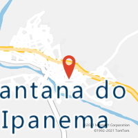 Mapa com localização da Agência AC SANTANA DO IPANEMA