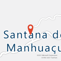 Mapa com localização da Agência AC SANTANA DO MANHUACU