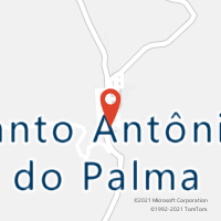 Mapa com localização da Agência AC SANTO ANTONIO DO PALMA