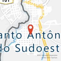 Mapa com localização da Agência AC SANTO ANTONIO DO SUDOESTE