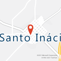 Mapa com localização da Agência AC SANTO INACIO