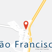 Mapa com localização da Agência AC SAO FRANCISCO DE GOIAS