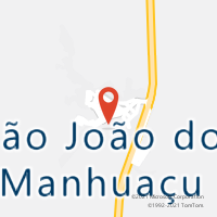 Mapa com localização da Agência AC SAO JOAO DO MANHUACU