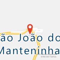 Mapa com localização da Agência AC SAO JOAO DO MANTENINHA