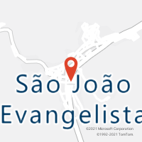 Mapa com localização da Agência AC SAO JOAO EVANGELISTA