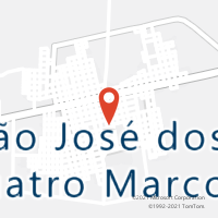 Mapa com localização da Agência AC SAO JOSE DOS QUATRO MARCOS