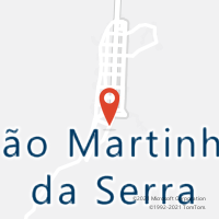 Mapa com localização da Agência AC SAO MARTINHO DA SERRA