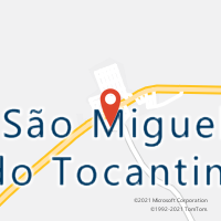 Mapa com localização da Agência AC SAO MIGUEL DO TOCANTINS