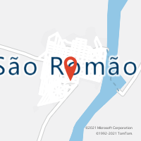 Mapa com localização da Agência AC SAO ROMAO