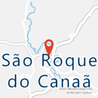 Mapa com localização da Agência AC SAO ROQUE DO CANAA