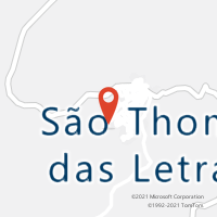 Mapa com localização da Agência AC SAO TOME DAS LETRAS