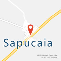 Mapa com localização da Agência AC SAPUCAIA