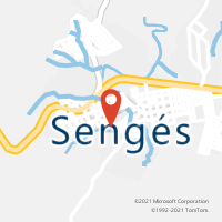 Mapa com localização da Agência AC SENGES