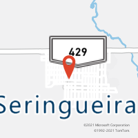 Mapa com localização da Agência AC SERINGUEIRAS