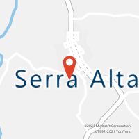 Mapa com localização da Agência AC SERRA ALTA