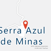Mapa com localização da Agência AC SERRA AZUL DE MINAS