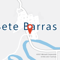 Mapa com localização da Agência AC SETE BARRAS
