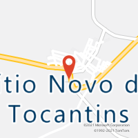 Mapa com localização da Agência AC SITIO NOVO DO TOCANTINS