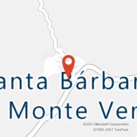 Mapa com localização da Agência AC ST BARBARA DO MONTE VERDE