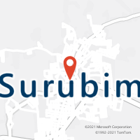 Mapa com localização da Agência AC SURUBIM