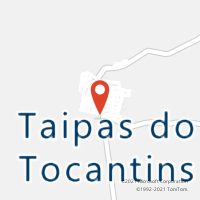 Mapa com localização da Agência AC TAIPAS DO TOCANTINS