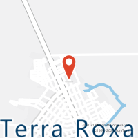 Mapa com localização da Agência AC TERRA ROXA