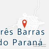 Mapa com localização da Agência AC TRES BARRAS DO PARANA