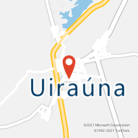 Mapa com localização da Agência AC UIRAUNA