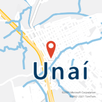 Mapa com localização da Agência AC UNAI