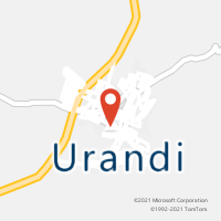 Mapa com localização da Agência AC URANDI