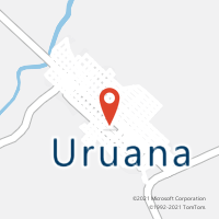 Mapa com localização da Agência AC URUANA