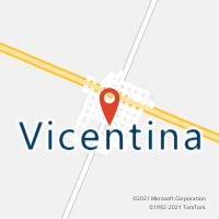 Mapa com localização da Agência AC VICENTINA