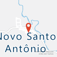 Mapa com localização da Agência AGC NOVO SANTO ANTONIO