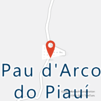 Mapa com localização da Agência AGC PAU D ARCO DO PIAUI