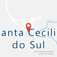 Mapa com localização da Agência AGC SANTA CECILIA DO SUL